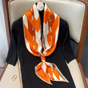 Double-Sided Women's Silk Scarf for Winter