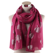 Chic Silver Print Scarf
