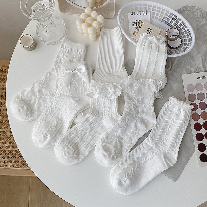 Cotton Lolita Socks for Women - Soft & Elegant