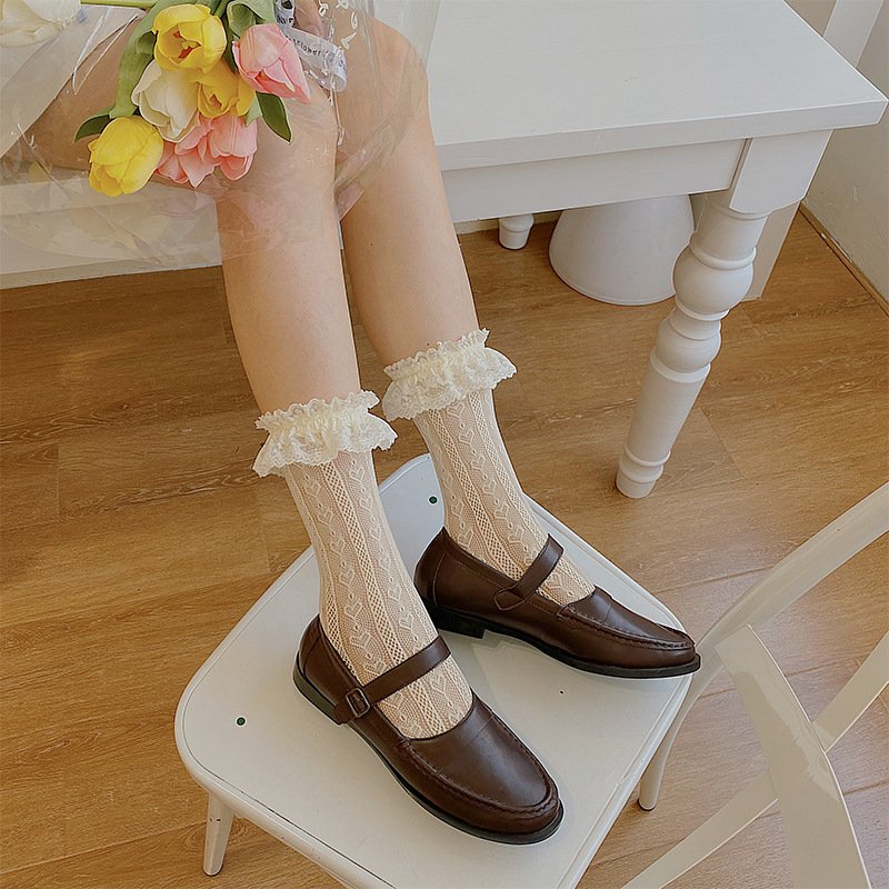 Lace Fishnet Socks for Women