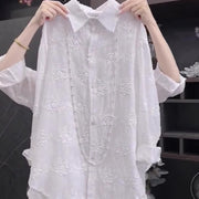 Embroidered Sun-protective Shirt, Stylish And Elegant Top