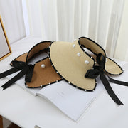 Large Brim Foldable Straw Hat for Women