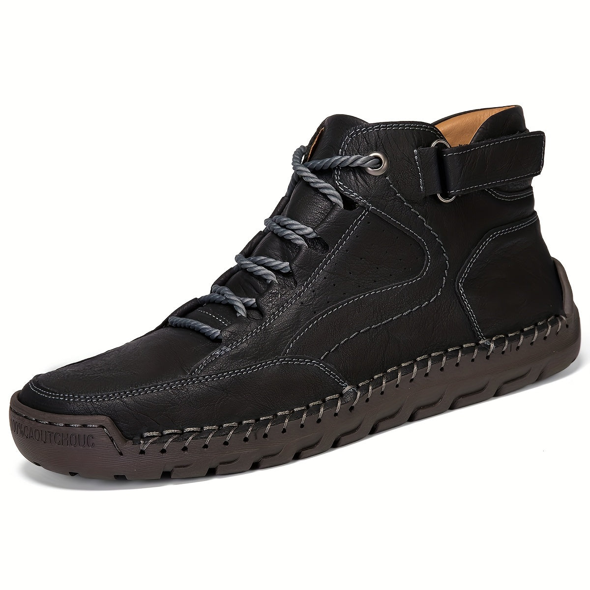 Men's Short Hiking Boots with Slip-Resistant Rubber Soles