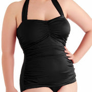 Large Size One-Piece Swimsuit with Support and Skirt for Women