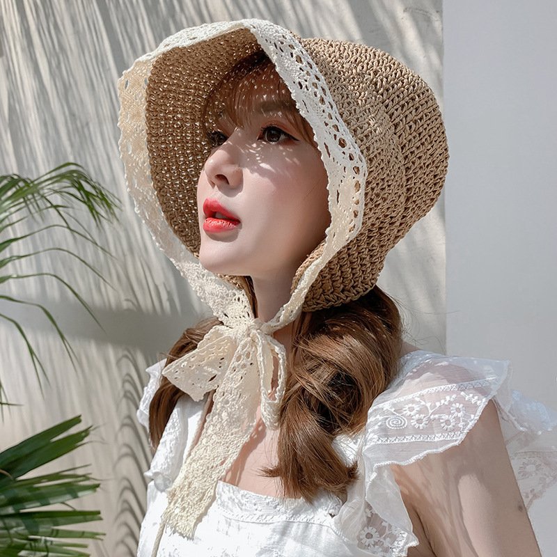 Summer Lace Big Brim Beach Hat for Women