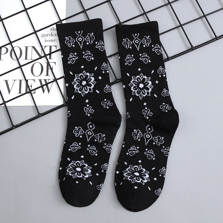Men's Breathable Socks with Floral Patterns