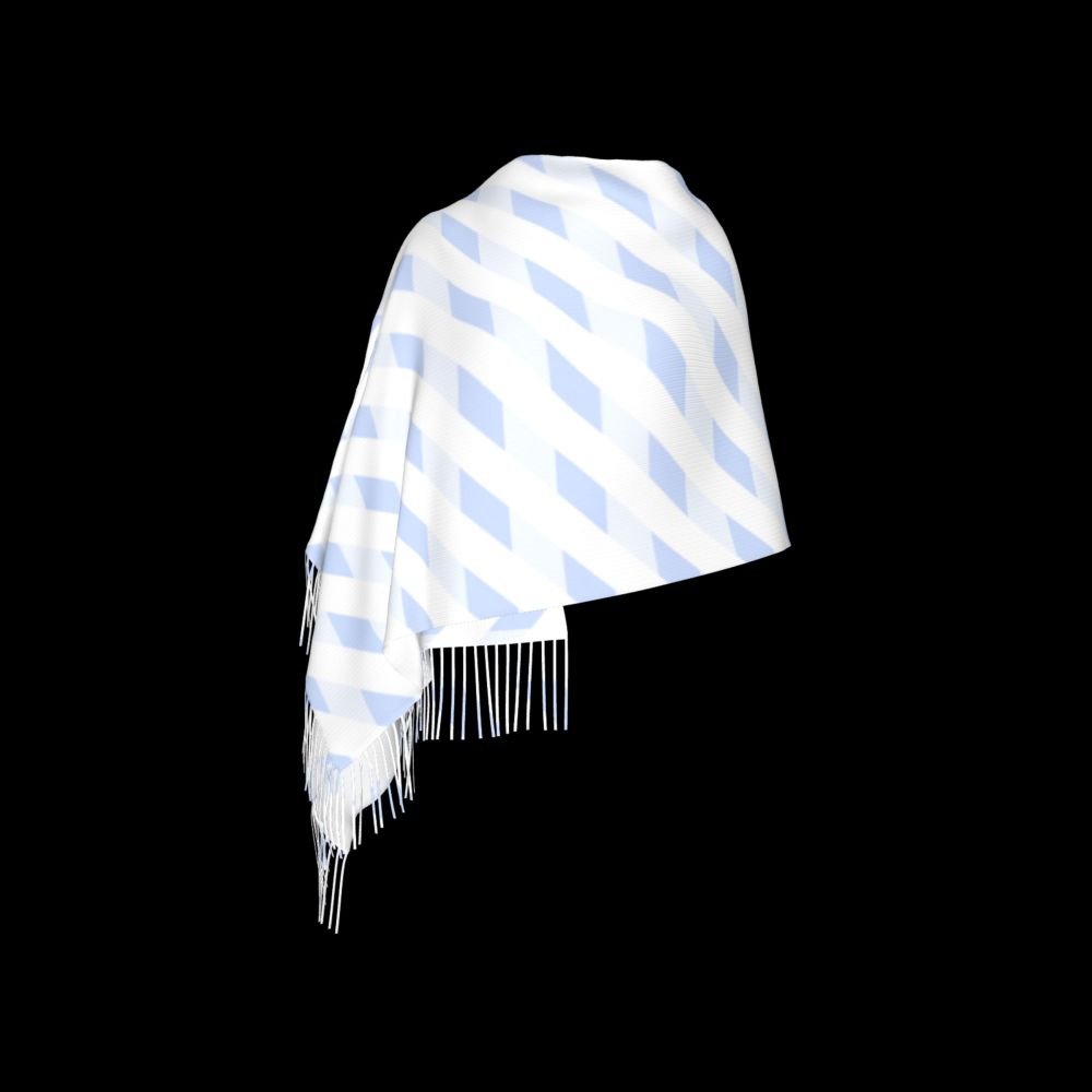 Warm Faux Cashmere Fringe Scarf