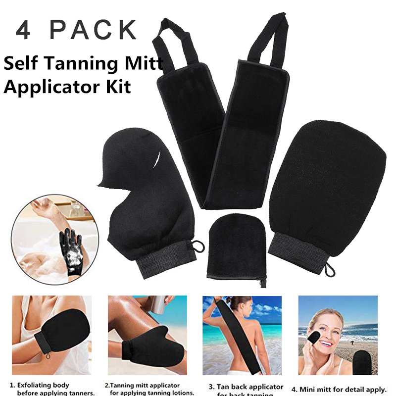 4-in-1 Self-Tanning Mitt Kit for Streak-Free Tan