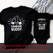 Funny Dad Son T-Shirt Parent Child Short Sleeve Tee
