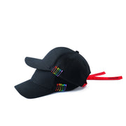Rainbow Peaked Hat for Men & Women - Colorful Pin Accent