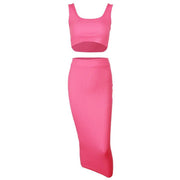 Sexy Two-piece Vest Suit Short Jacket for Women