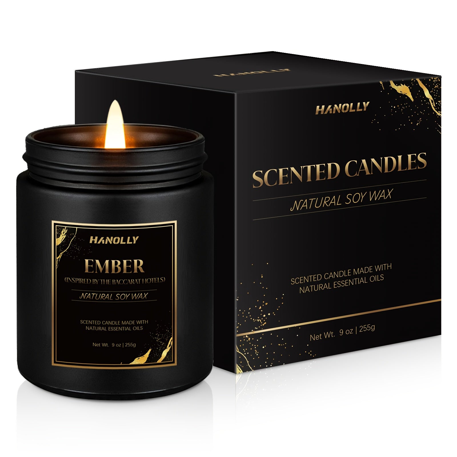 9 oz (250 g) Large Soy Wax Scented Candle – Coconut Vanilla, Eucalyptus Mint, Lavender, Mahogany Teakwood, Pumpkin Pecan Waffles, and More