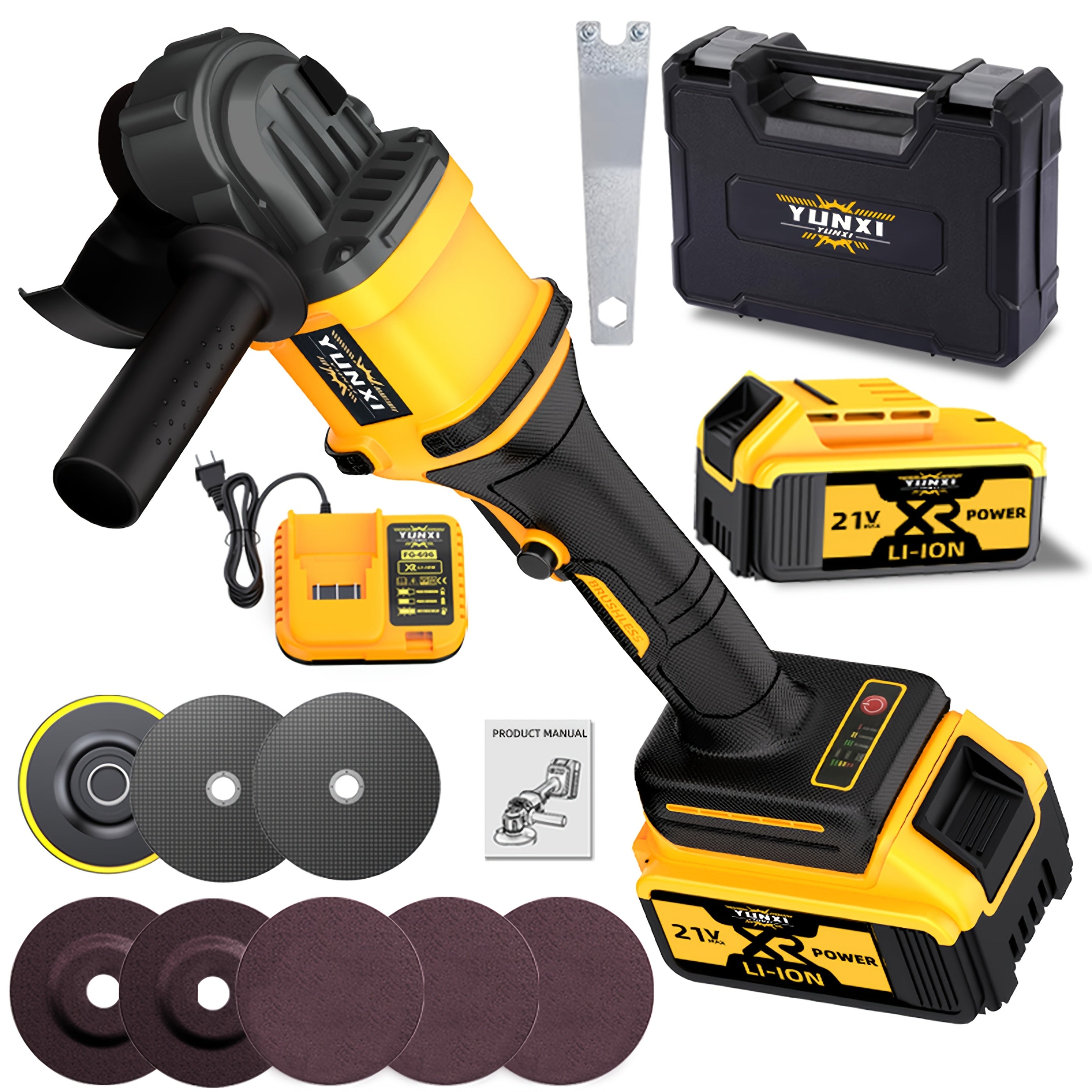 New Rechargeable Angle Grinder In 2025, Lightweight And Multifunctional Handheld Angle Grinder, Lithium Battery Angle Grinder, Rust Removal Polishing Machine, Multifunctional, Lightweight...