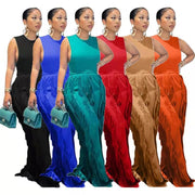 Solid Color Vest Jumpsuit for Women