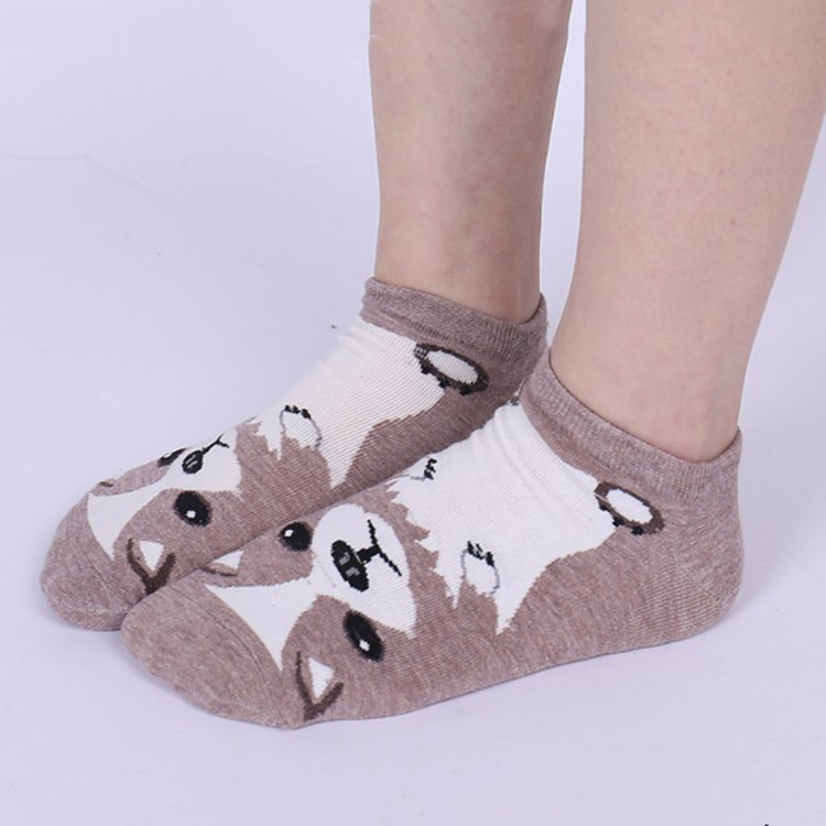 Cartoon Low Cut Socks for Women - Comfortable & Breathable Cotton Socks