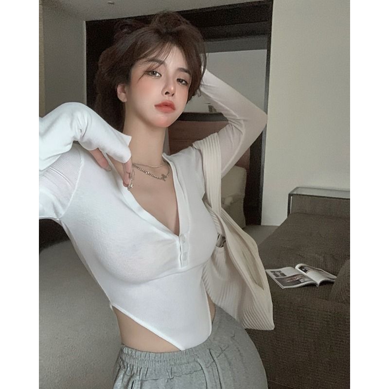 Figure-Flattering Long Sleeve Slim Fit Jumpsuit