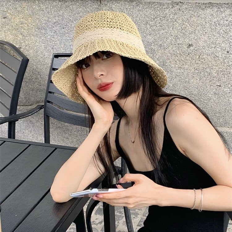 Stay Sun Safe with Casual Lace Straw Hat