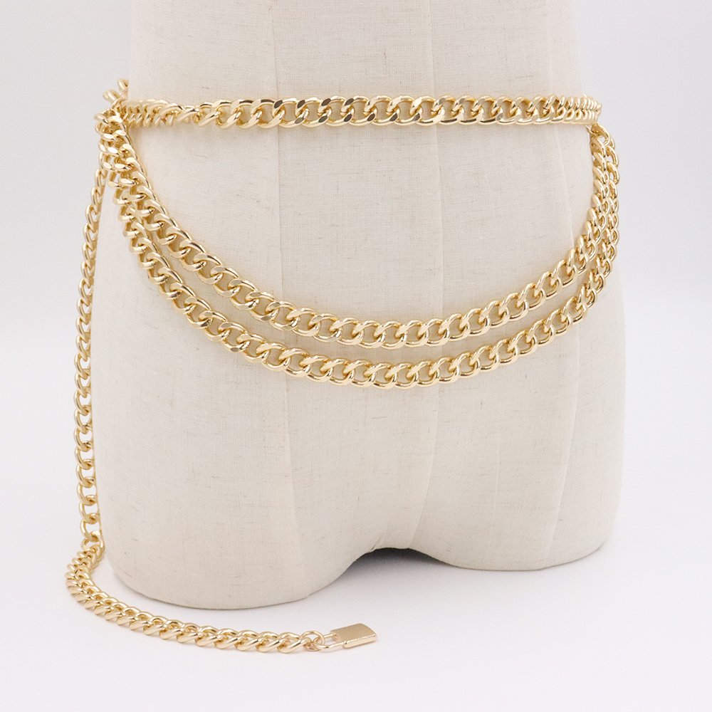 Versatile Waist Chain Lock Belt Trim