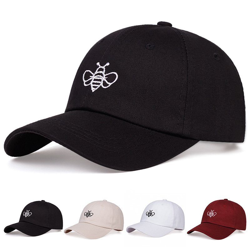 Bee Embroidered Baseball Sun Hat for Women Men