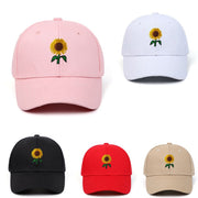 Sunflower Embroidered Baseball Cap for Women