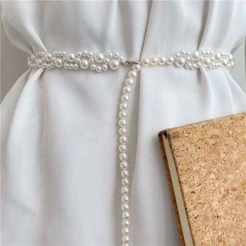 Pearl Accent Belt for Women