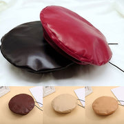 Stay Chic with British Style PU Leather Beret