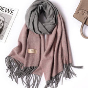 Warm Herringbone Wool Scarf for Men & Women