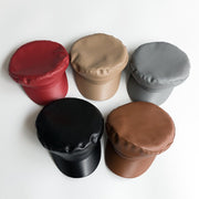 Classic Octagonal Leather Hat for Women and Men