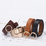 Versatile Round Buckle Belt for Men and Women