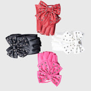 Gothic Rivet Bow Gloves for Women