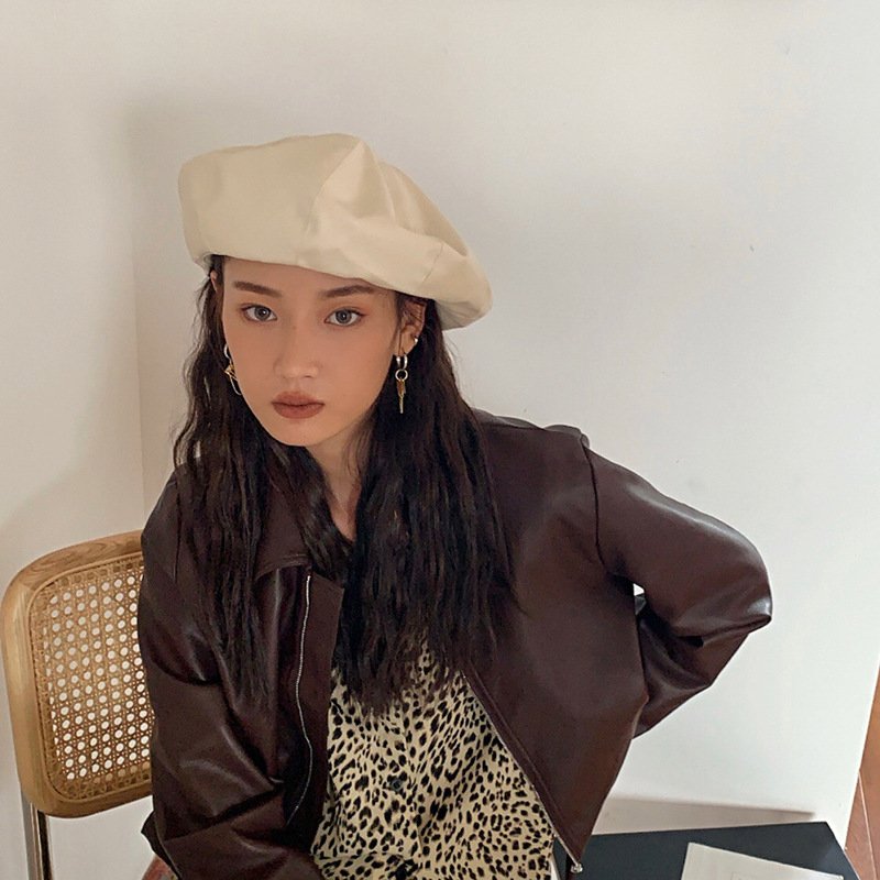Chic Leather Hat