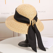 Large Vintage-Style Natural Straw Hat for Women