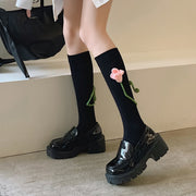 Add a Touch of Nature with Floral Calf Socks for Women