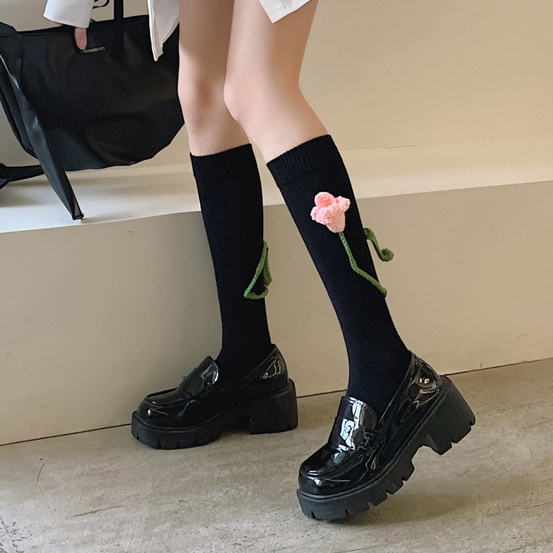 Add a Touch of Nature with Floral Calf Socks for Women