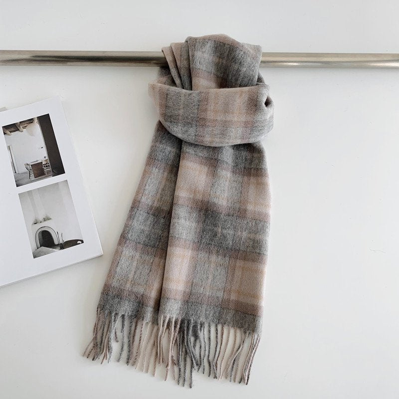 Wool Plaid Scarf
