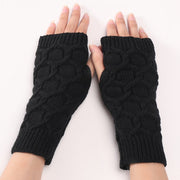Warm Women's Half Finger Gloves
