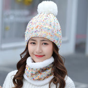 Winter Scarf & Knitted Hat Set for Women