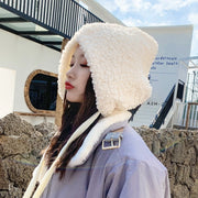 Warm Windproof Women's Fashion Hat with Lace Up Details