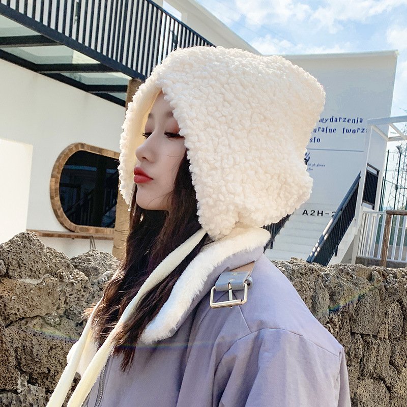Warm Windproof Women's Fashion Hat with Lace Up Details
