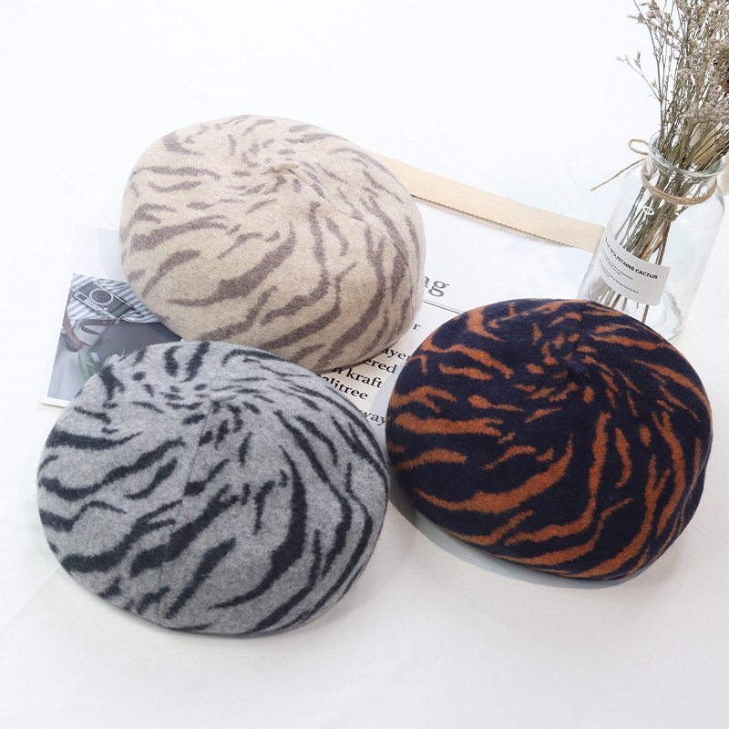 Chic Striped Beret