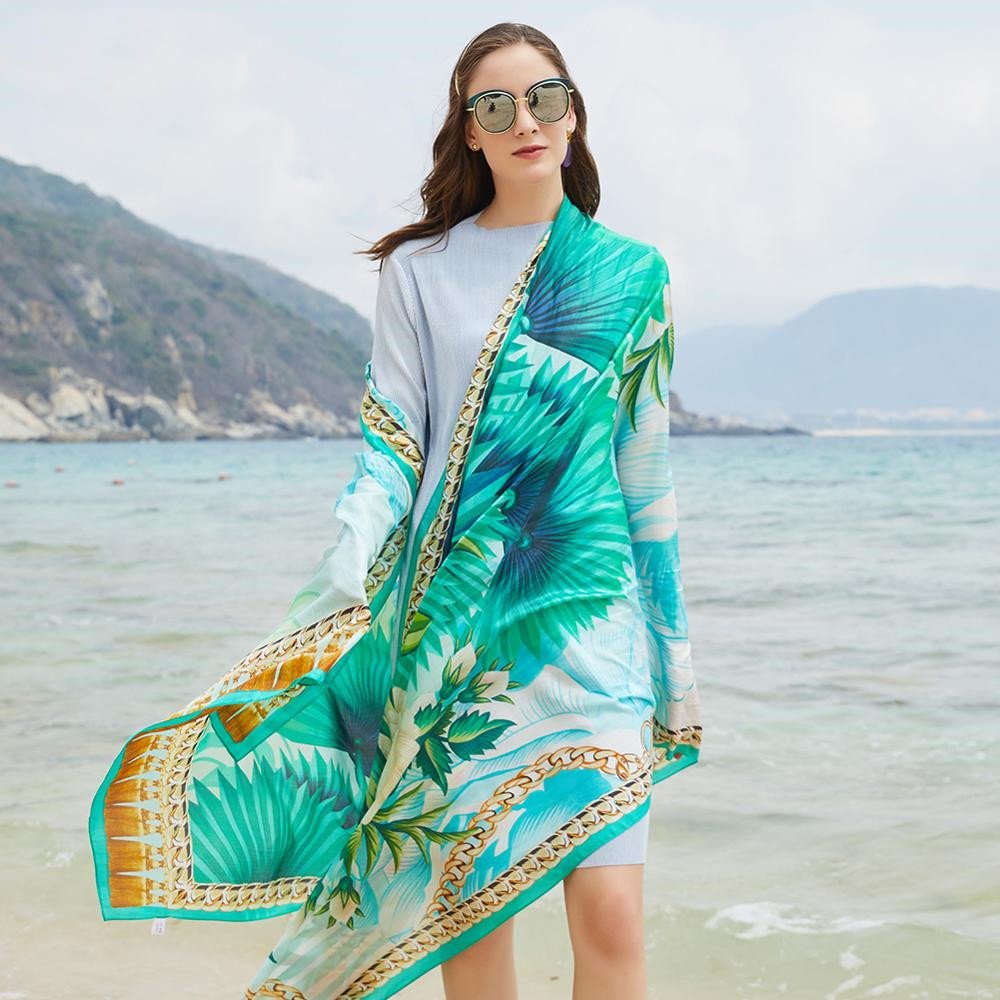 Beach Scarf with Sun Protection