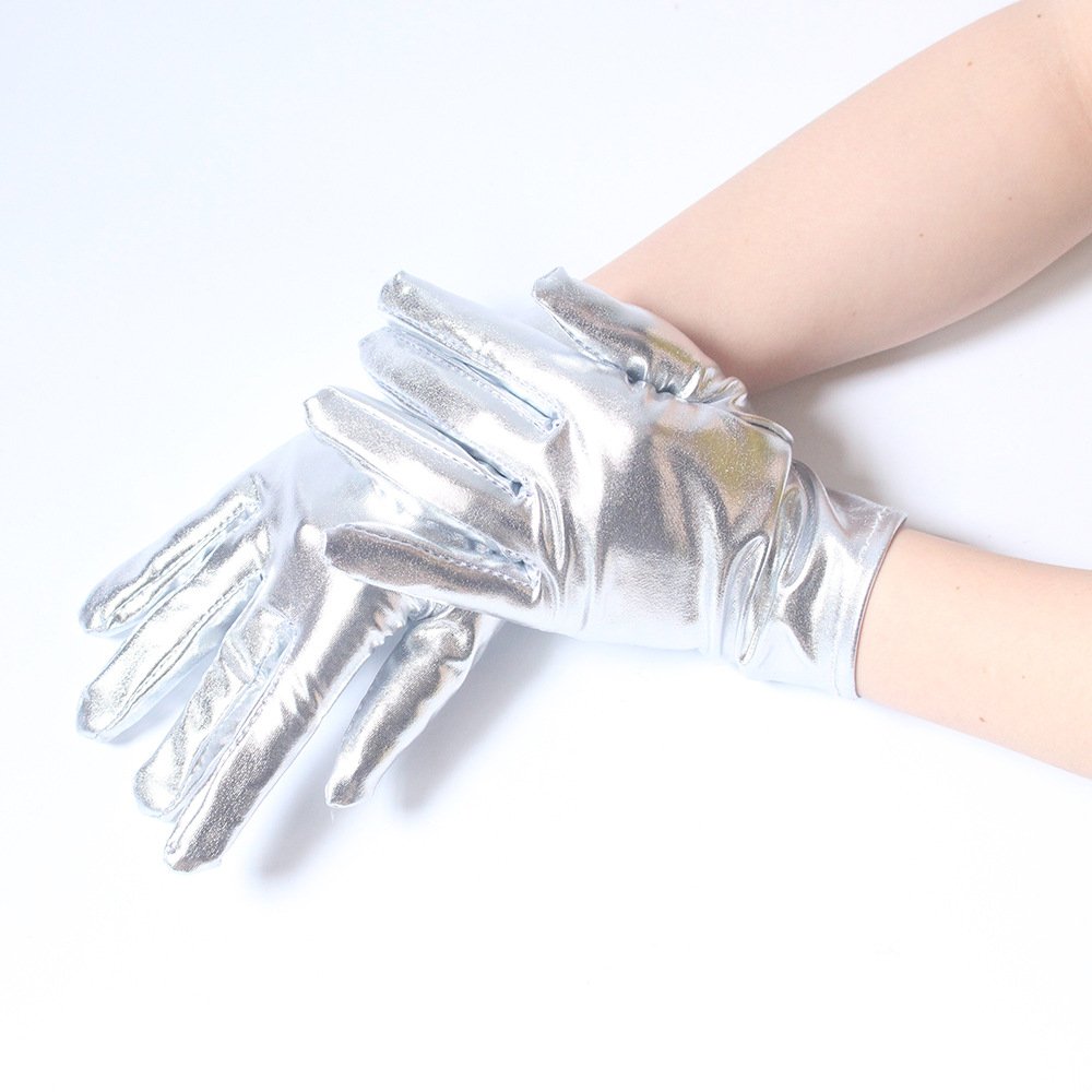 Bright Punk Leather Gloves for Women