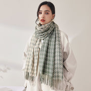 Soft Cashmere Plaid Scarf for Women