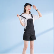 Women's Loose Denim Bib Pants - Stylish & Comfortable