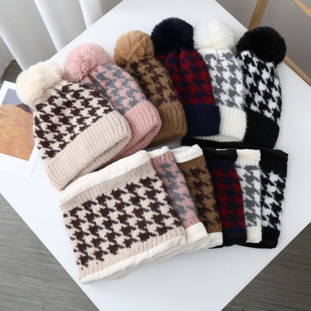 Warm Knit Hat Set
