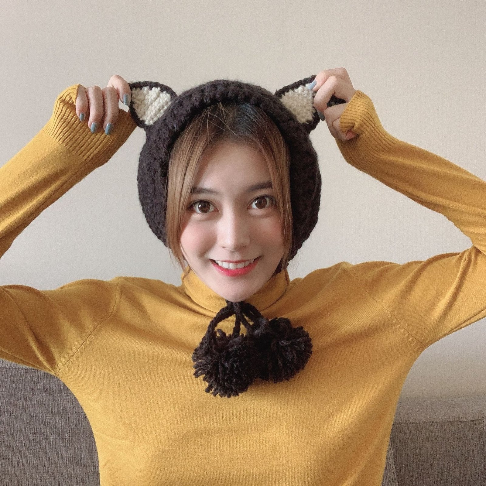 Cute Knitted Wool Earmuffs for Women