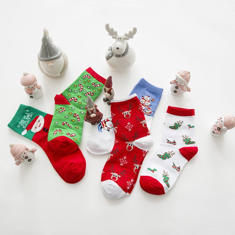 Fun Cartoon Christmas Socks for Women