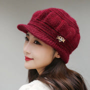 Warm Women's Beret Thick Knitted Wool Hat