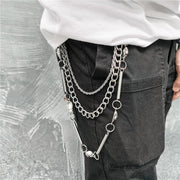 Metal Punk Chain Belt for Men