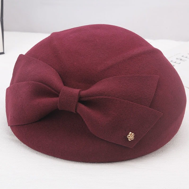 Retro Wool Beret Hat for Women